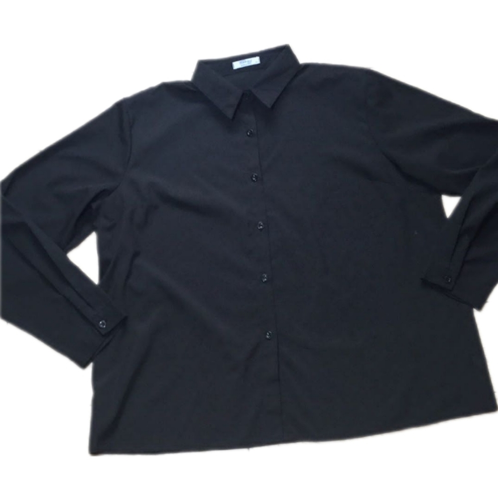 Meaveor Button Down Black Shirt Sz XXL